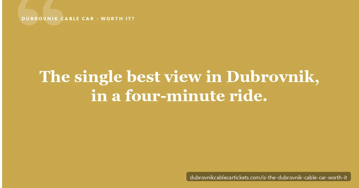 Is the Dubrovnik Cable Car worth it — the sunset panorama over the Old Town walls and the Adriatic from Mount Srđ, Croatia